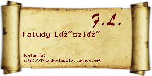 Faludy László névjegykártya