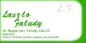 laszlo faludy business card